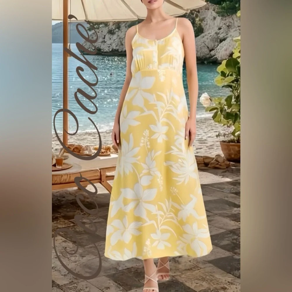 Island Vives Casual Maxi Slip Rayon Sundress - Picture 1 of 9